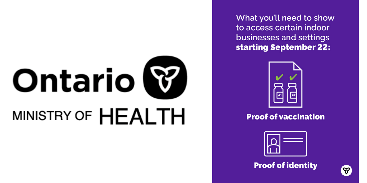 Ontario Requires Proof of Vaccination for Dining, Events, and More WGRT