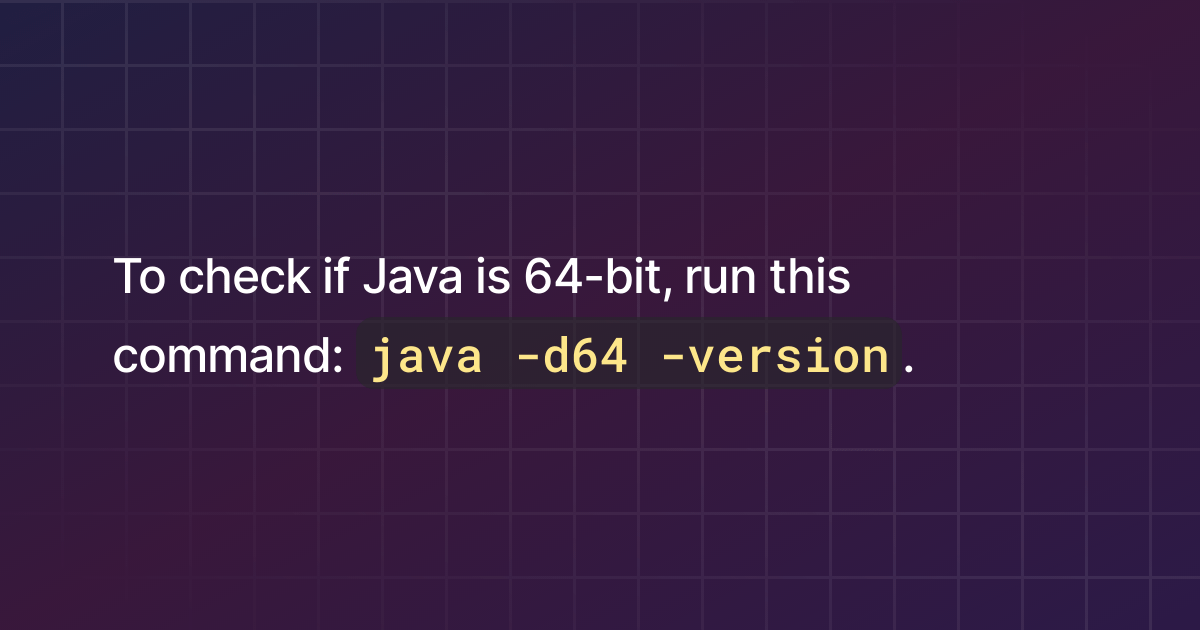 How to check if Java is 64bit?
