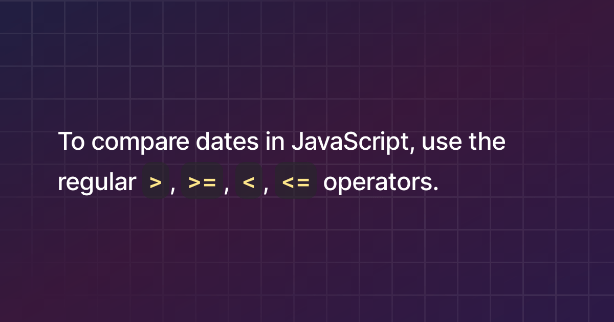 How to compare dates in JavaScript?
