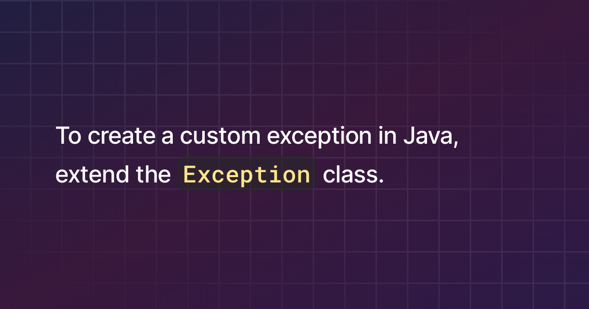Custom Exception In Java With Example at Steven Perez blog
