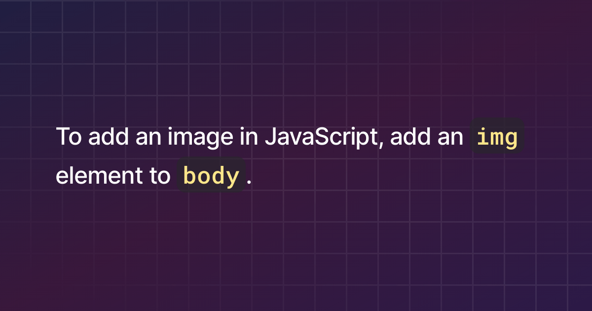 How to display an image in JavaScript?