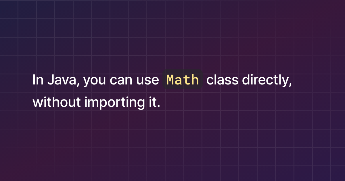 How to import Math class in Java?