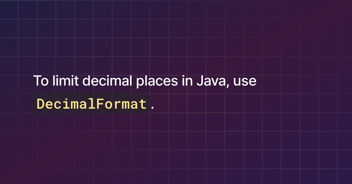 How to limit decimal places in Java?