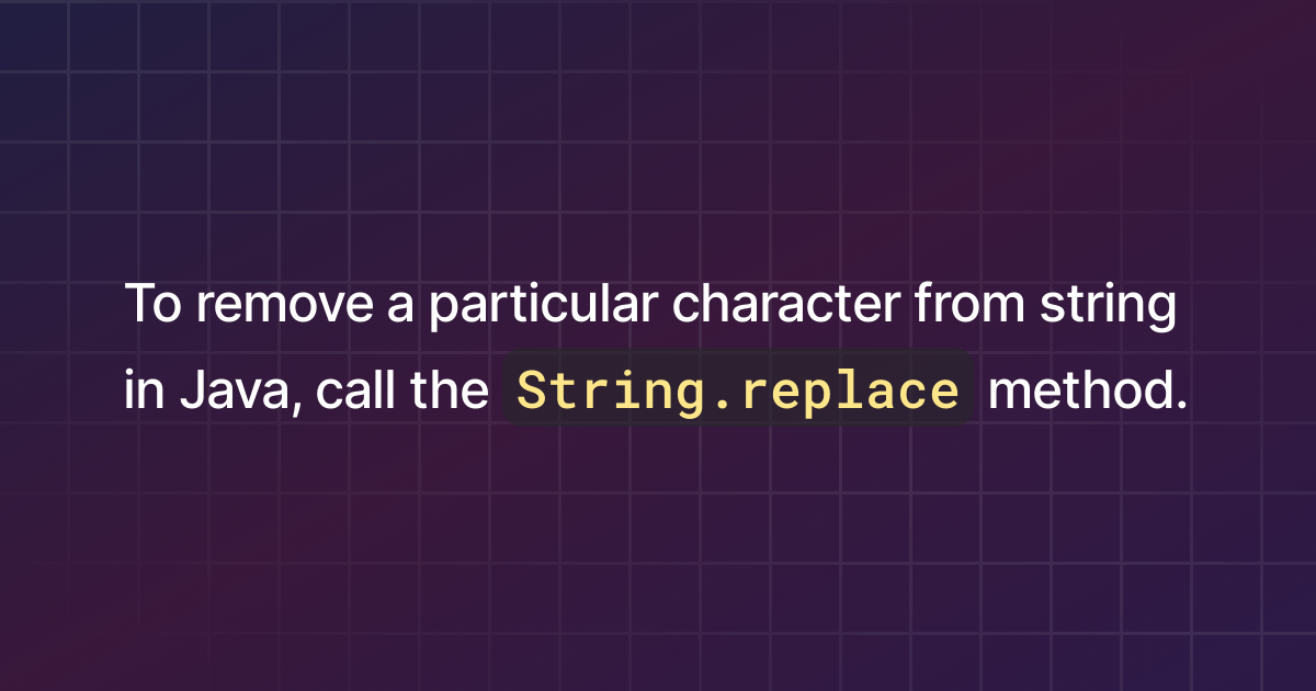 How to remove a particular character from string in Java?