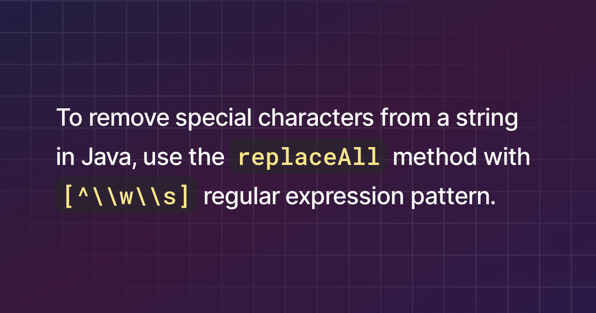 How to remove special characters from a string in Java?