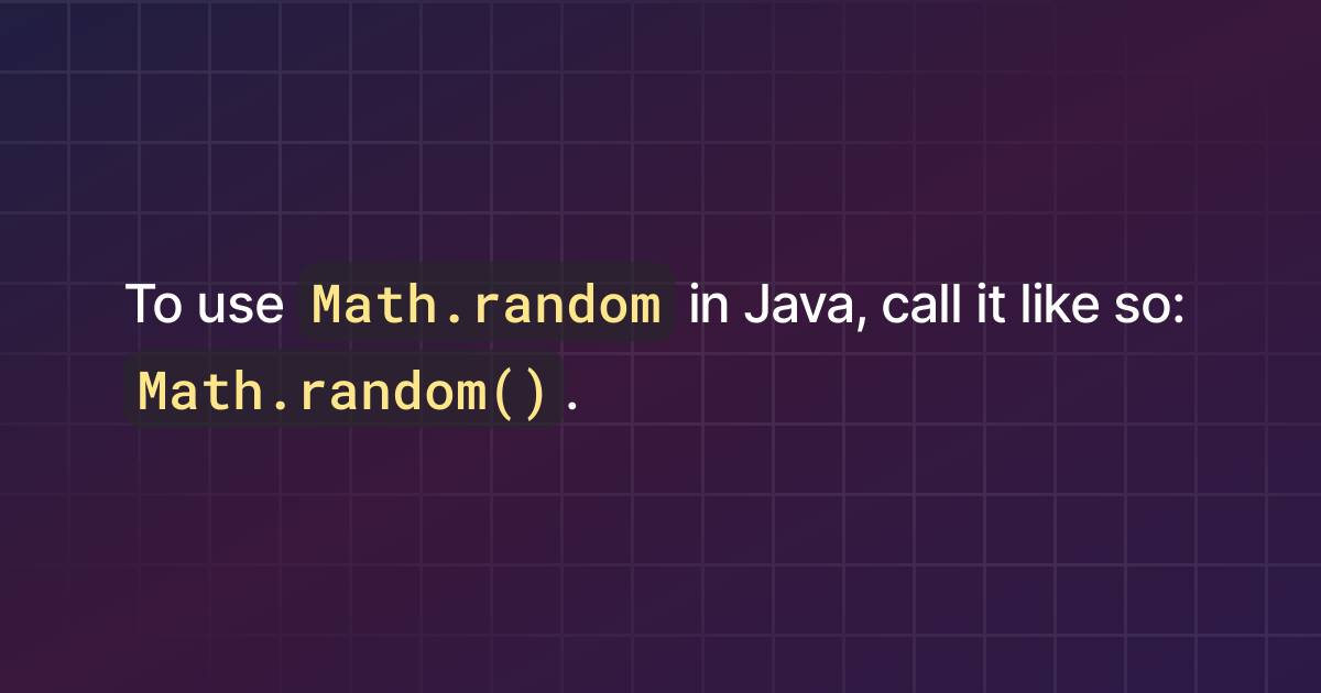 How to use Math.random in Java?