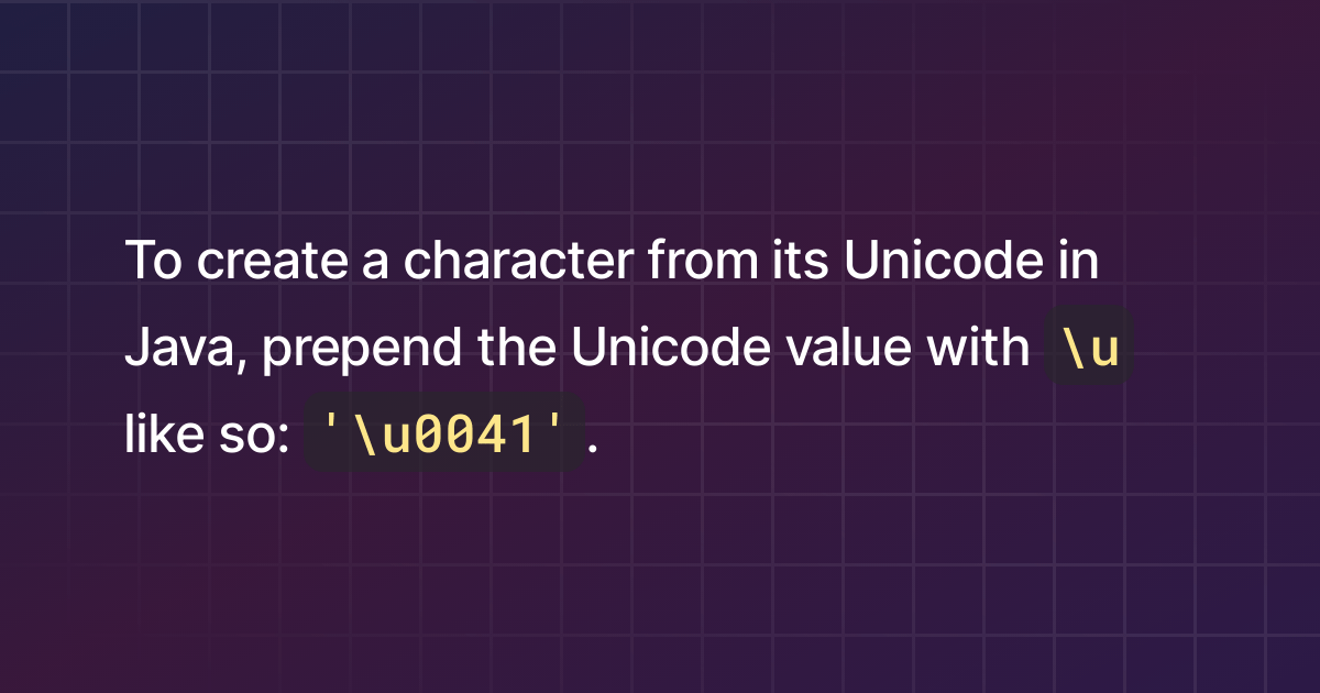 How to use Unicode in Java?