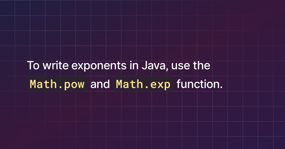 How to write exponents in Java?