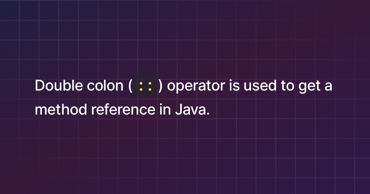 What does double colon mean in Java?