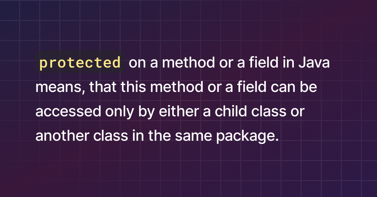 What is protected in Java?