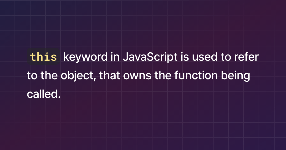 What is the use of this keyword in JavaScript?