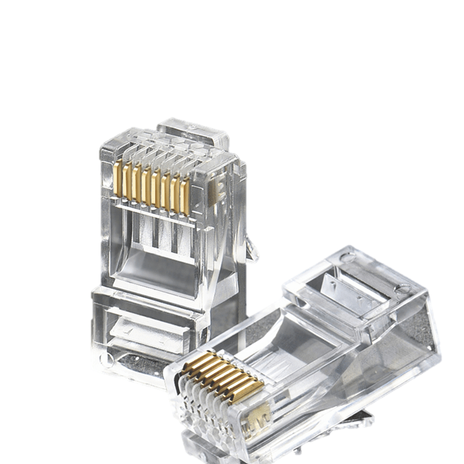 Cat 6 EZ RJ45 RJ11 Connector 8P8C Feed Through Never Wrong 100 pack