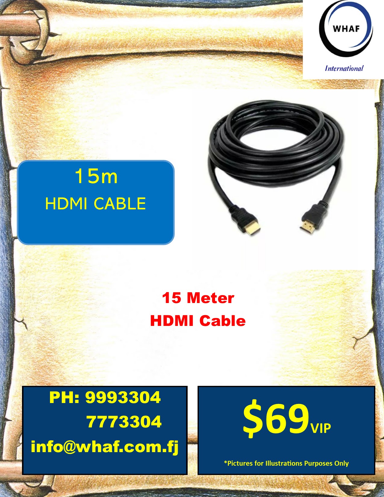 HDMI Cable 15 Meters – WHAF International