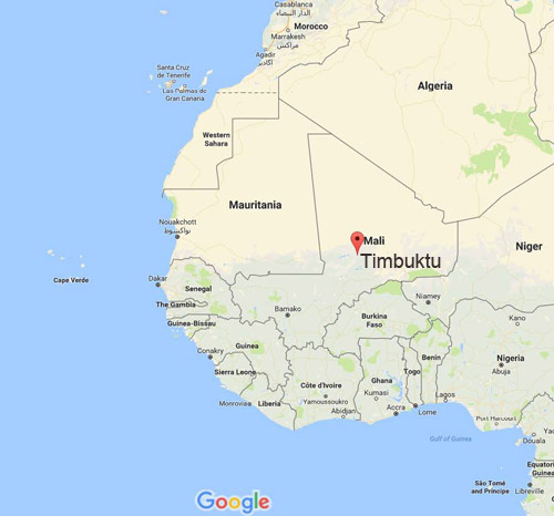 Timbuktu On World Map WHAP Wiki [licensed for use only] / Timbuktu