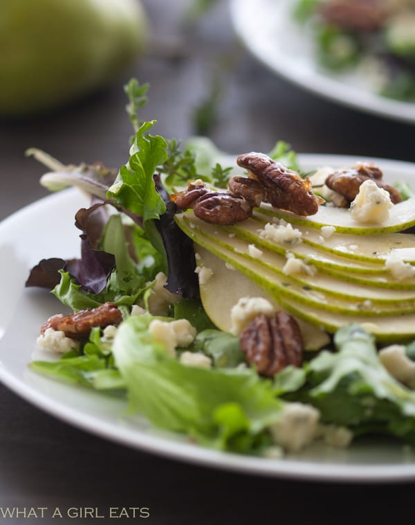 Pear Salad with Candied Pecans What A Girl Eats
