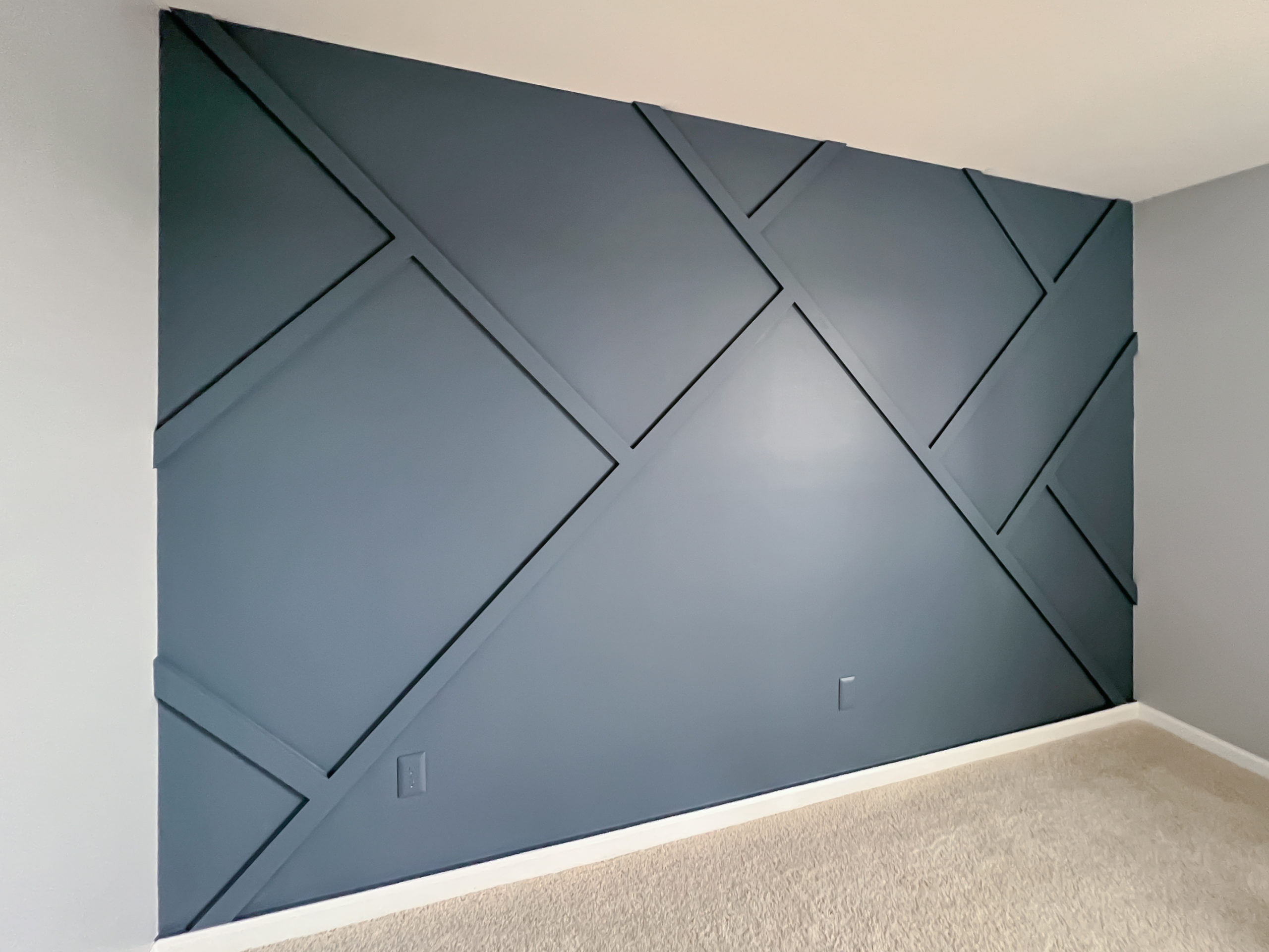 How to Build a Modern Angled Accent Wall What BB Built