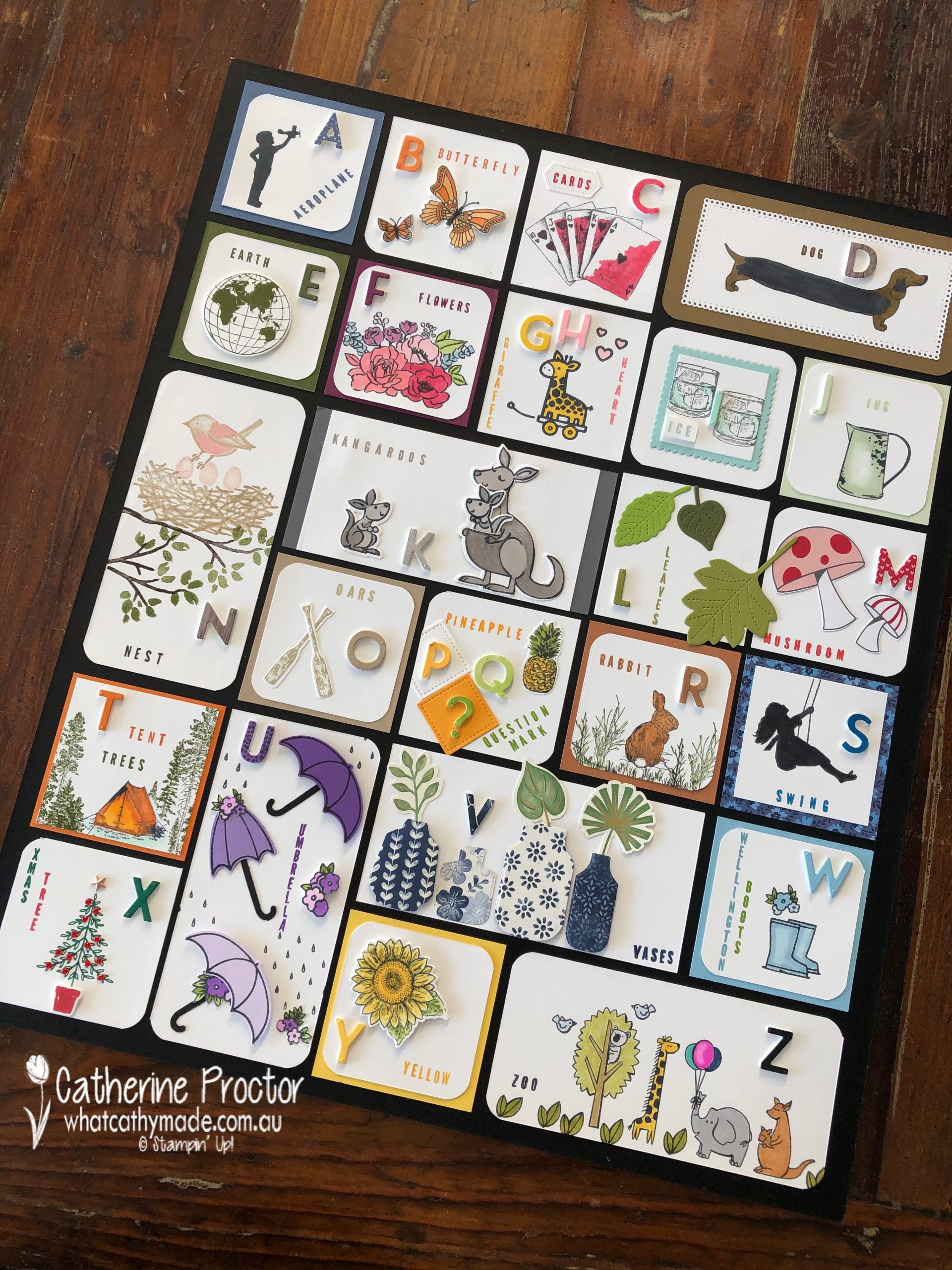 Stampin' Up! Alphabet Sampler What Cathy Made