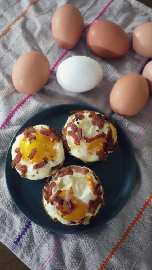 Eggs and Bacon in Sweet Potato Cups What Great Grandma Ate