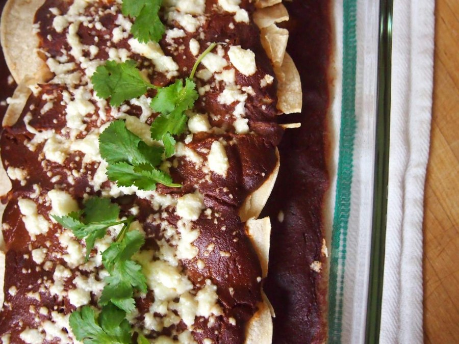 veggie enchiladas moles what i do