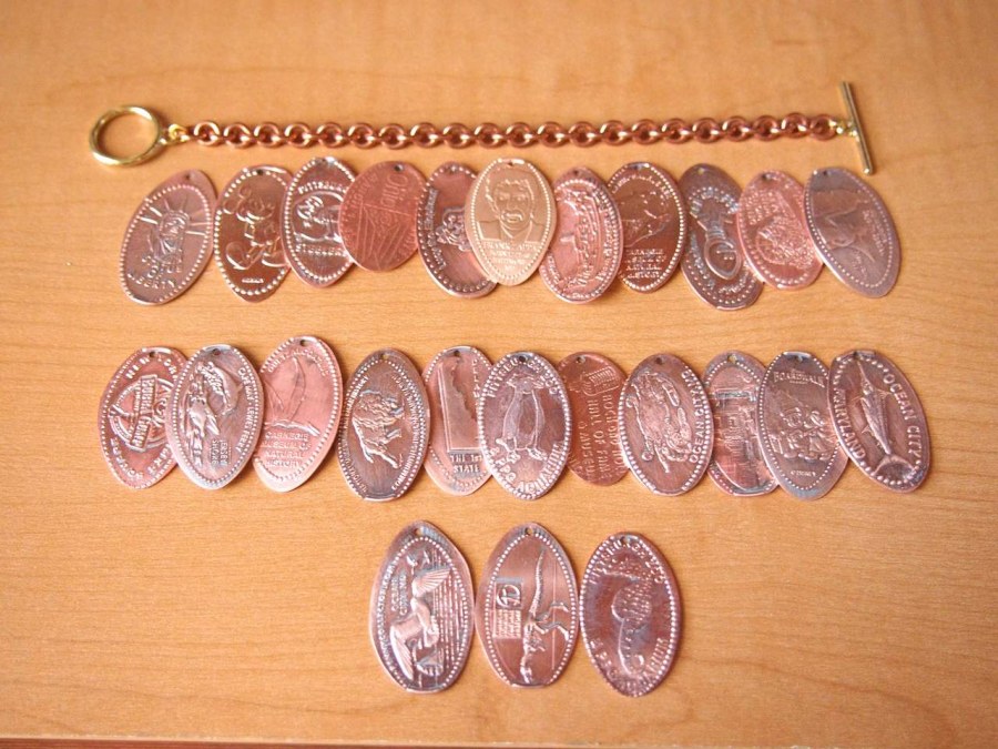 souvenir pressed penny bracelet what i do