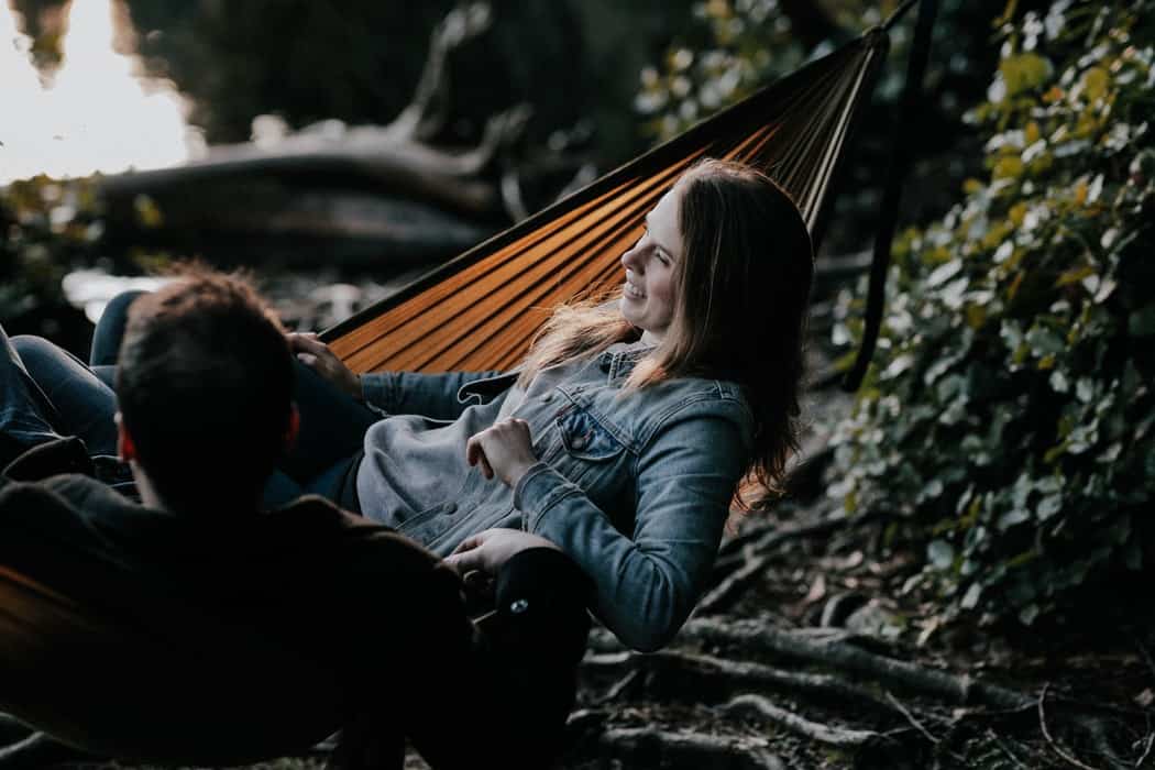 woman in hammock