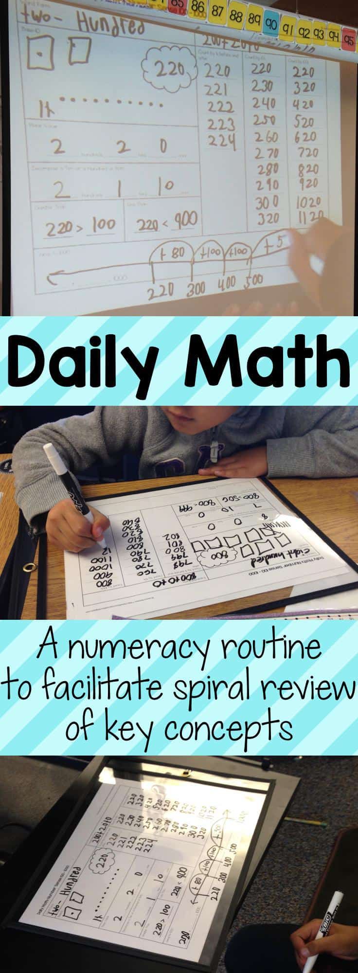 Number of the Day A Daily Math number routine to practice key math