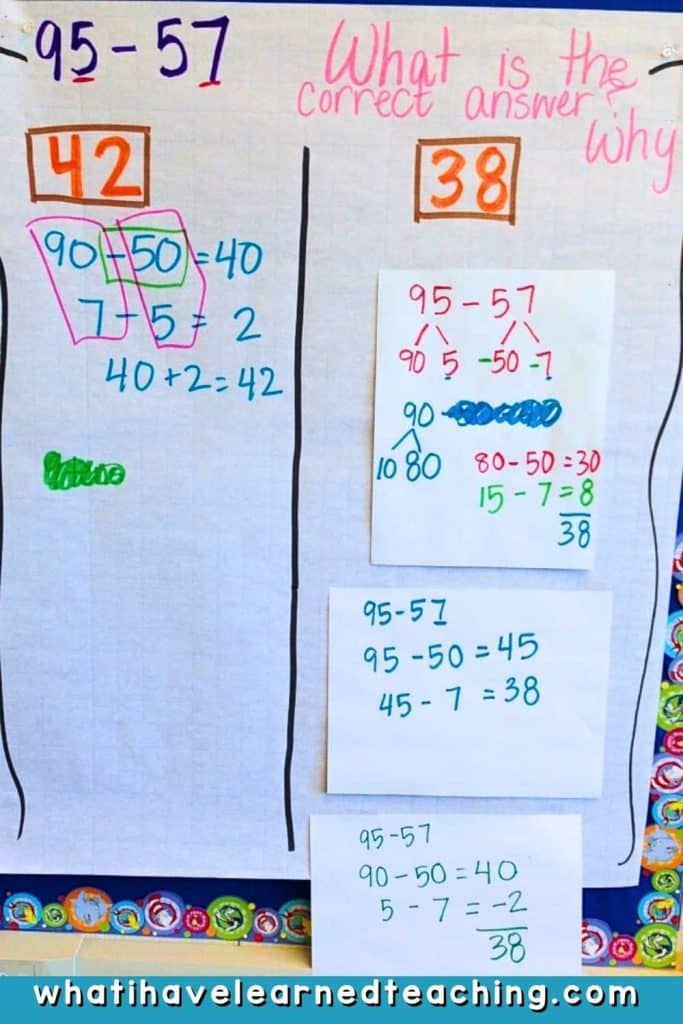 How to Use Example and NonExample in Math with TwoDigit Subtraction