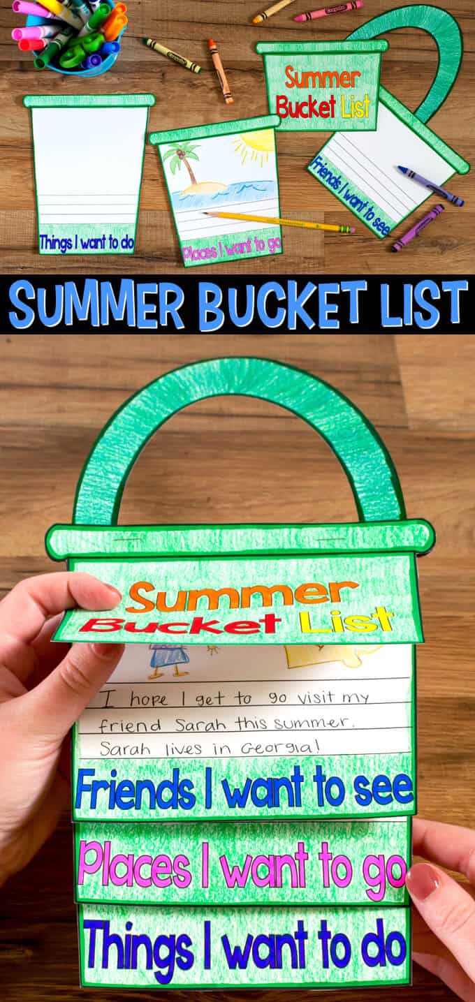 Summer Bucket List Craft Writing Project & Bulletin Board
