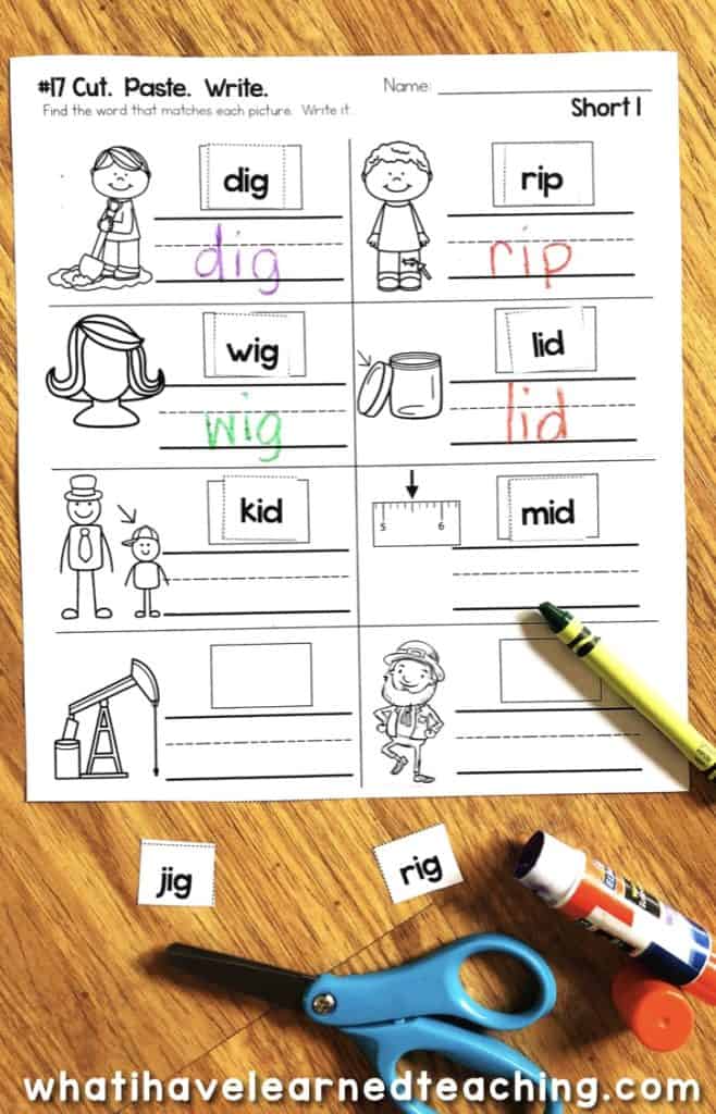 Short I Phonics Worksheets - Short I CVC Words