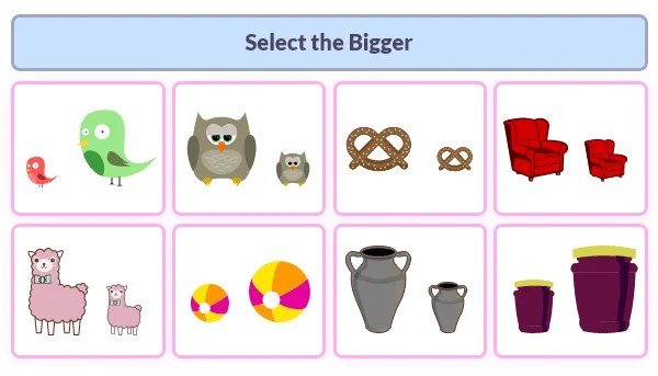 Comparing Sizes - Big Vs Small - Your Home Teacher