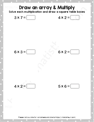 Draw an array and multiply - Your Home Teacher