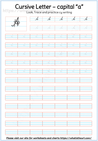 Cursive Capital Letters Worksheets - A to Z - Your Home Teacher