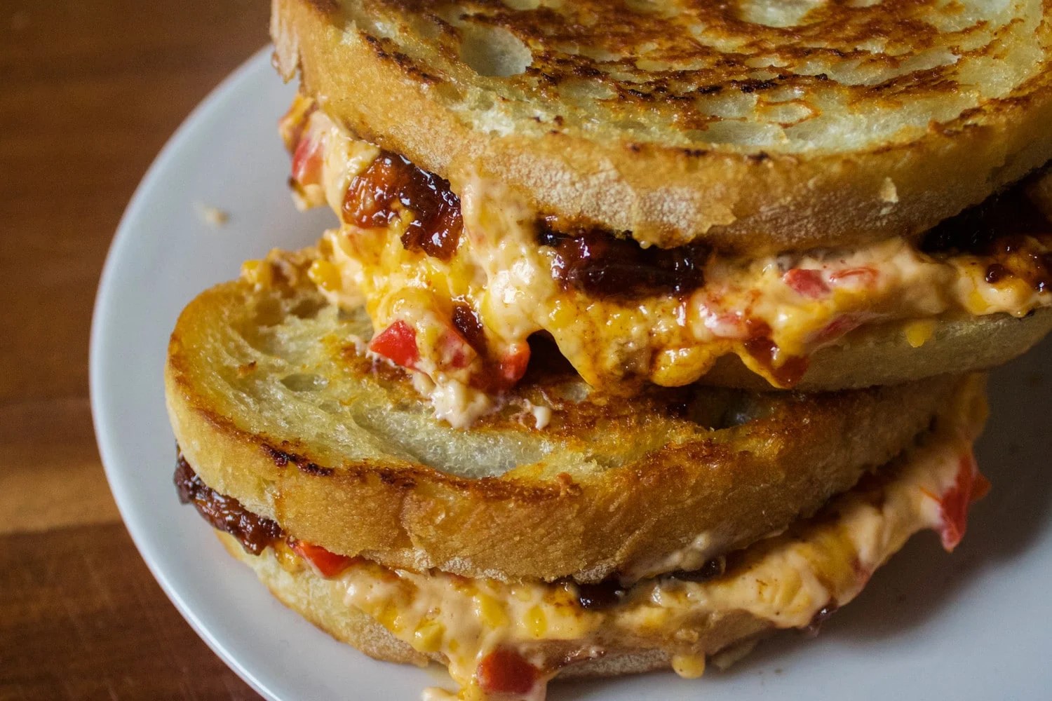 Pimento Grilled Cheese with Bourbon Bacon Jam What Molly Made