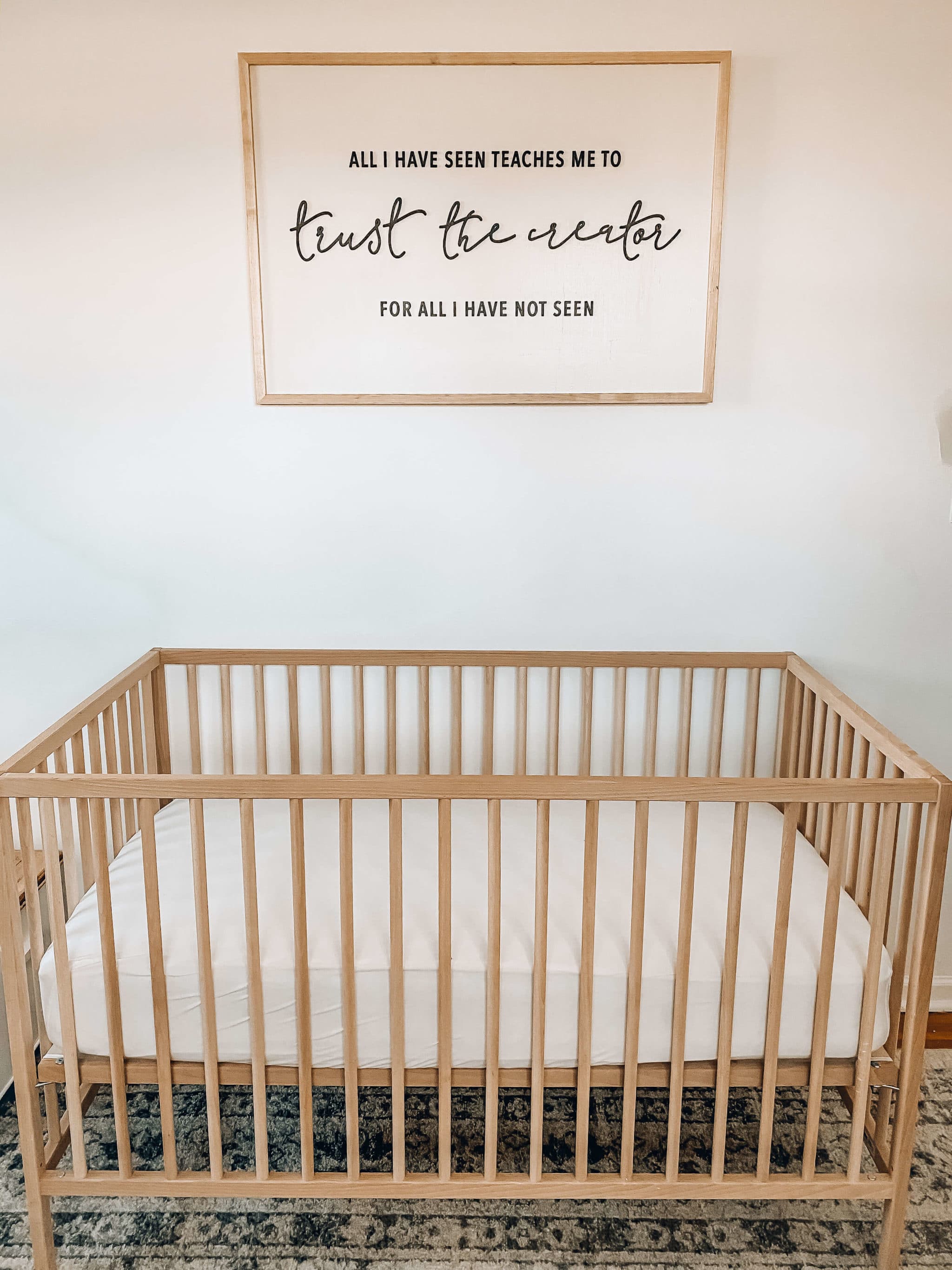 white and wood nursery