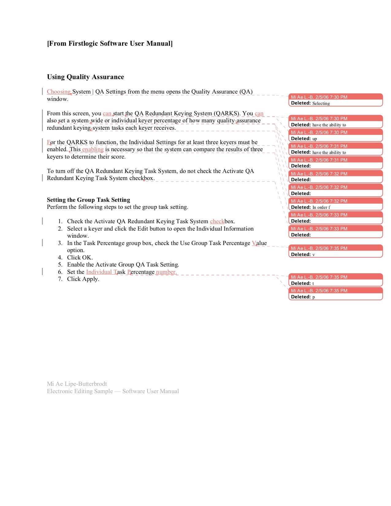 Electronic Editing Sample — Software What Now Design