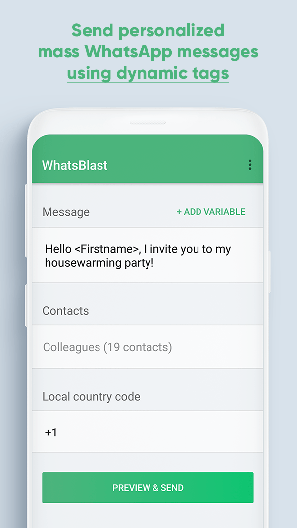 WhatsBlast Bulk Messaging Send personalized mass WhatsApp messages
