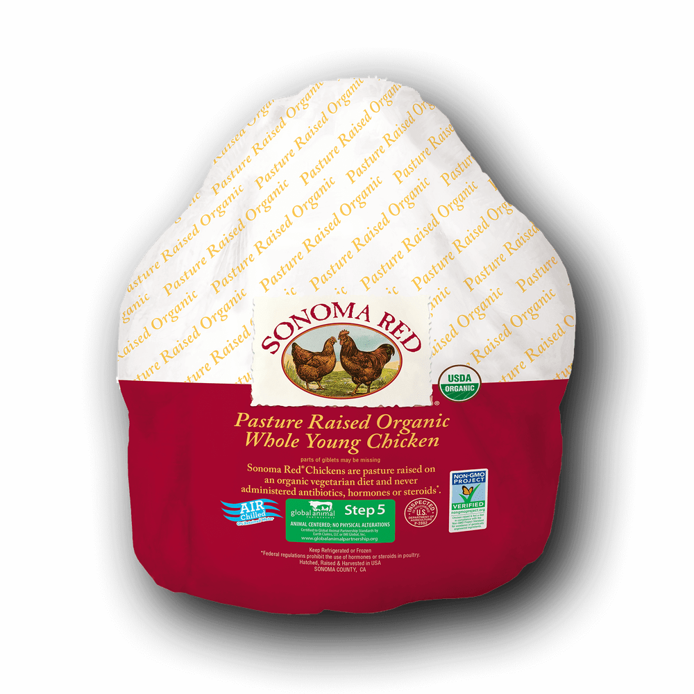 Best Sonoma Red Organic Pasture Raised Whole Chicken With Giblets