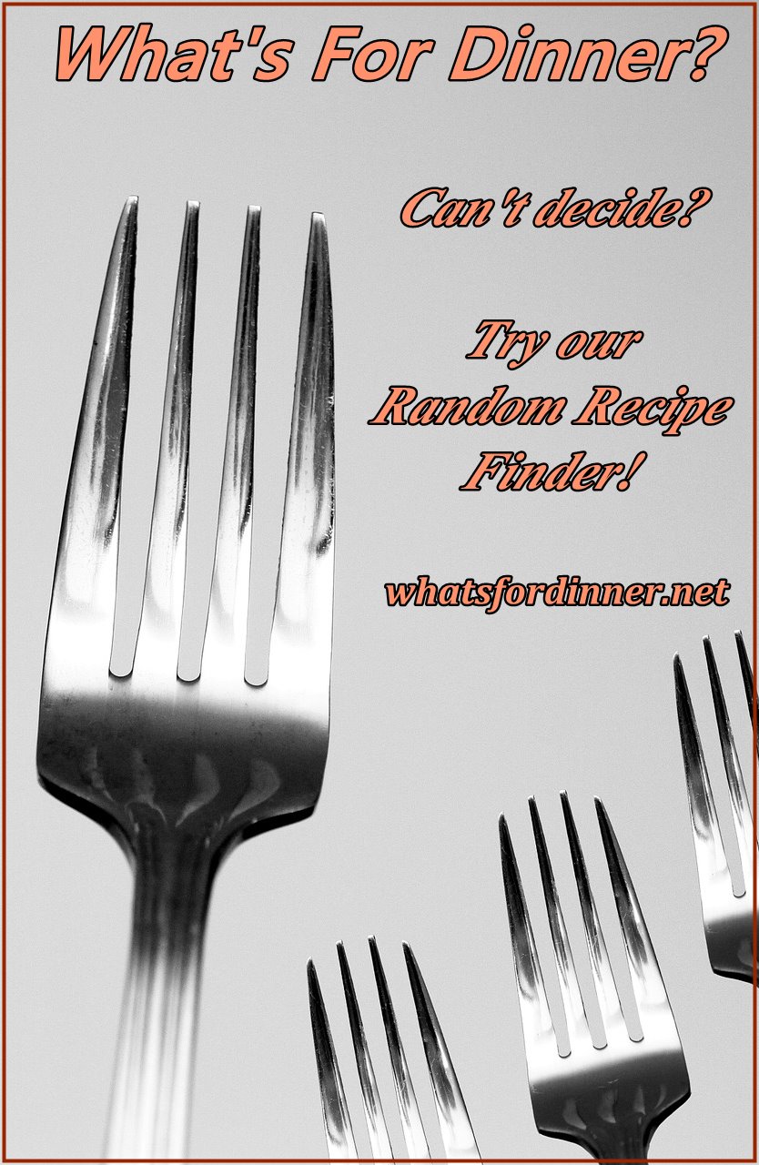 What's For Dinner? Index of Recipes plus a Random Recipe Finder