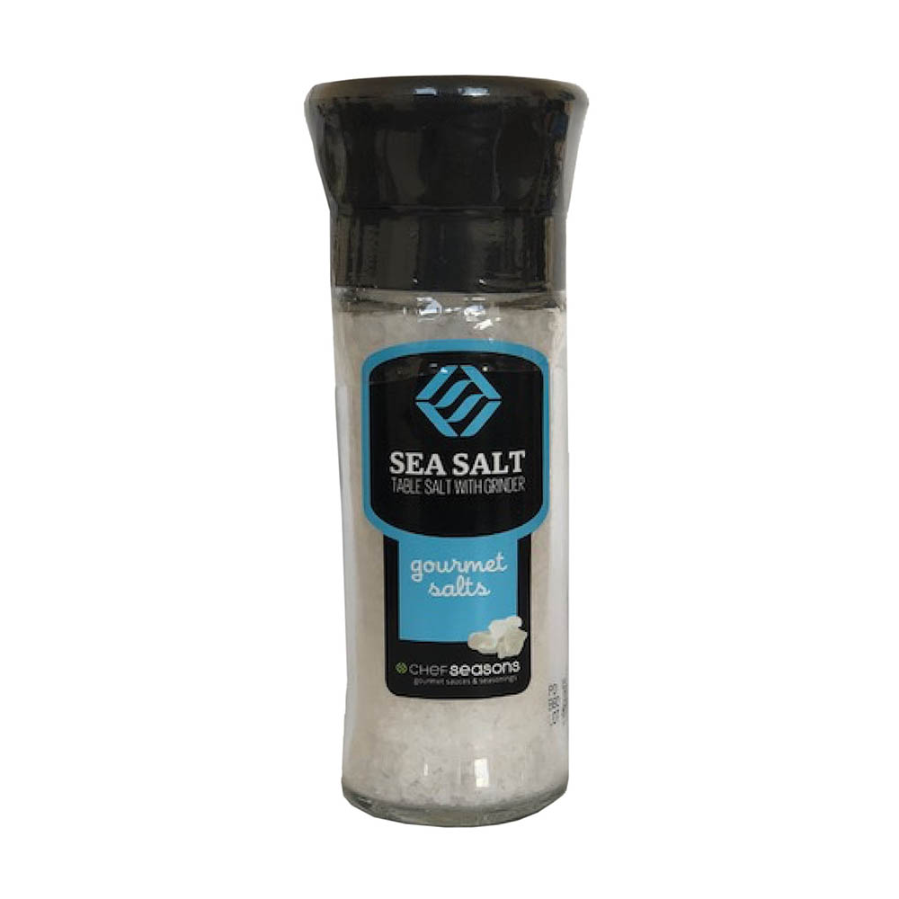 Chef Seasons Aegean Natural Sea Salt With Grinder 100g What's Instore