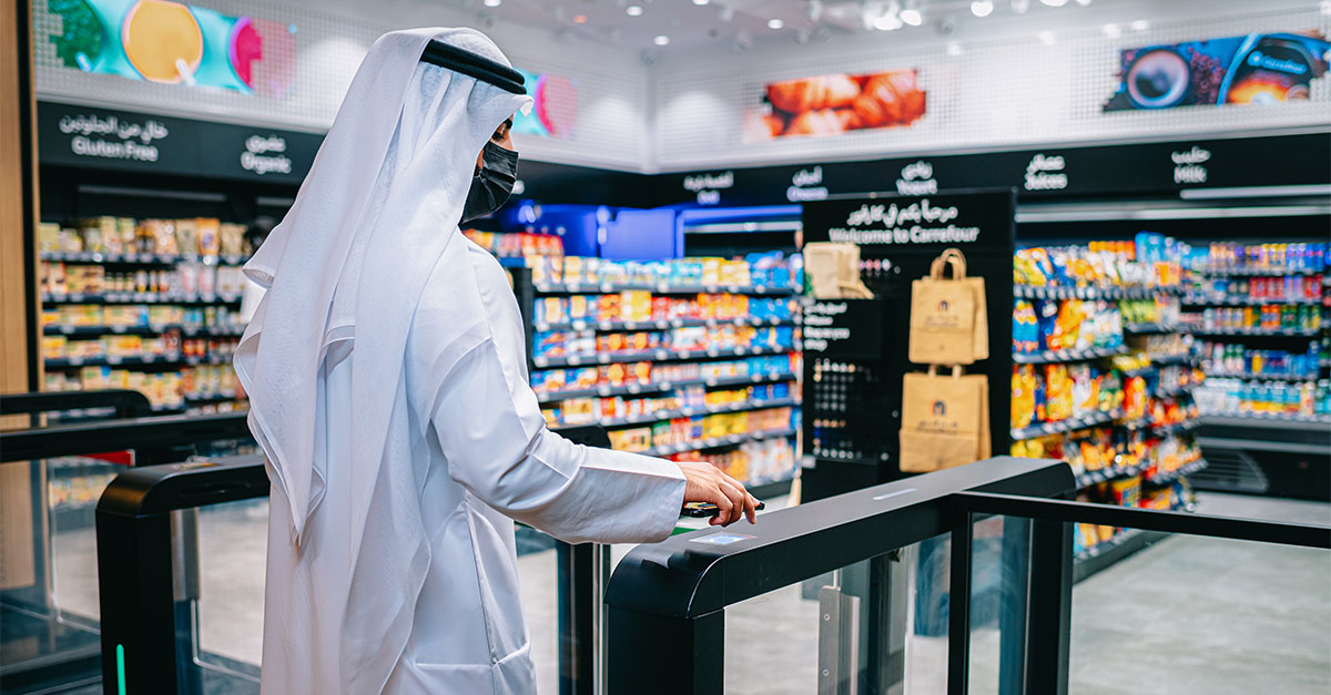 This supermarket in the Mall of the Emirates has no staff or cashier