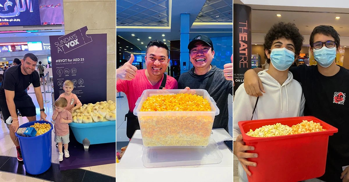 Love popcorn? Take a tub to VOX Cinemas and they will fill it up