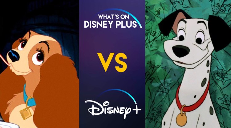 Disney+ Battle Lady and the Tramp vs. 101 Dalmatians