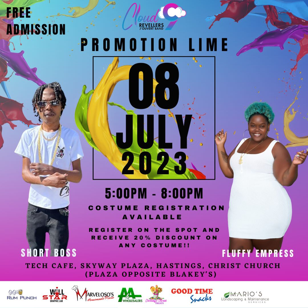 Cloud 9 Revellers Band Promotion Lime What's On In Barbados 20230708