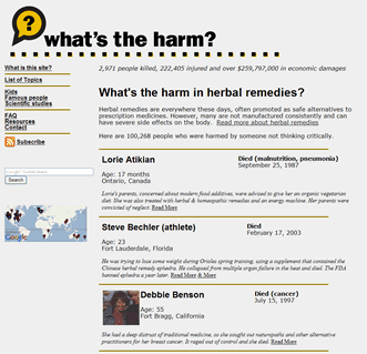 What's the harm in herbal remedies?