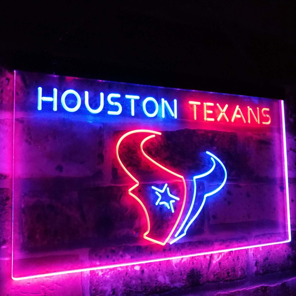 Houston Texans Football Bar Decoration Gift Dual Color Led Neon Sign neon sign LED sign