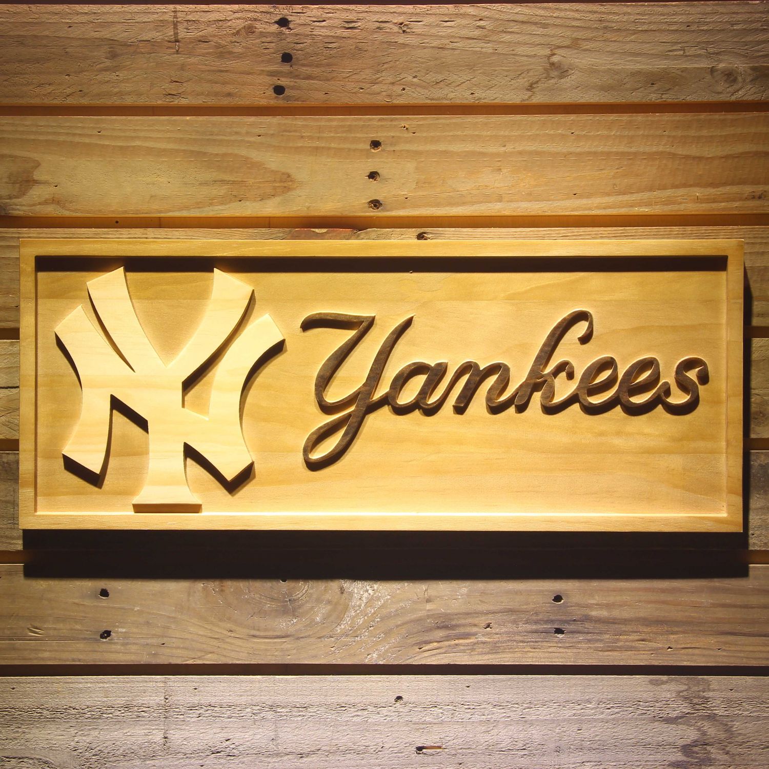 New York Yankees 6 Wood Sign neon sign LED sign shop What's