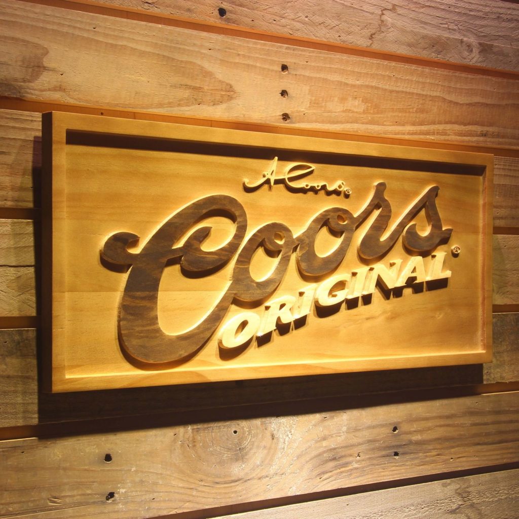 Coors Original Wood Sign neon sign LED sign shop What's your sign?
