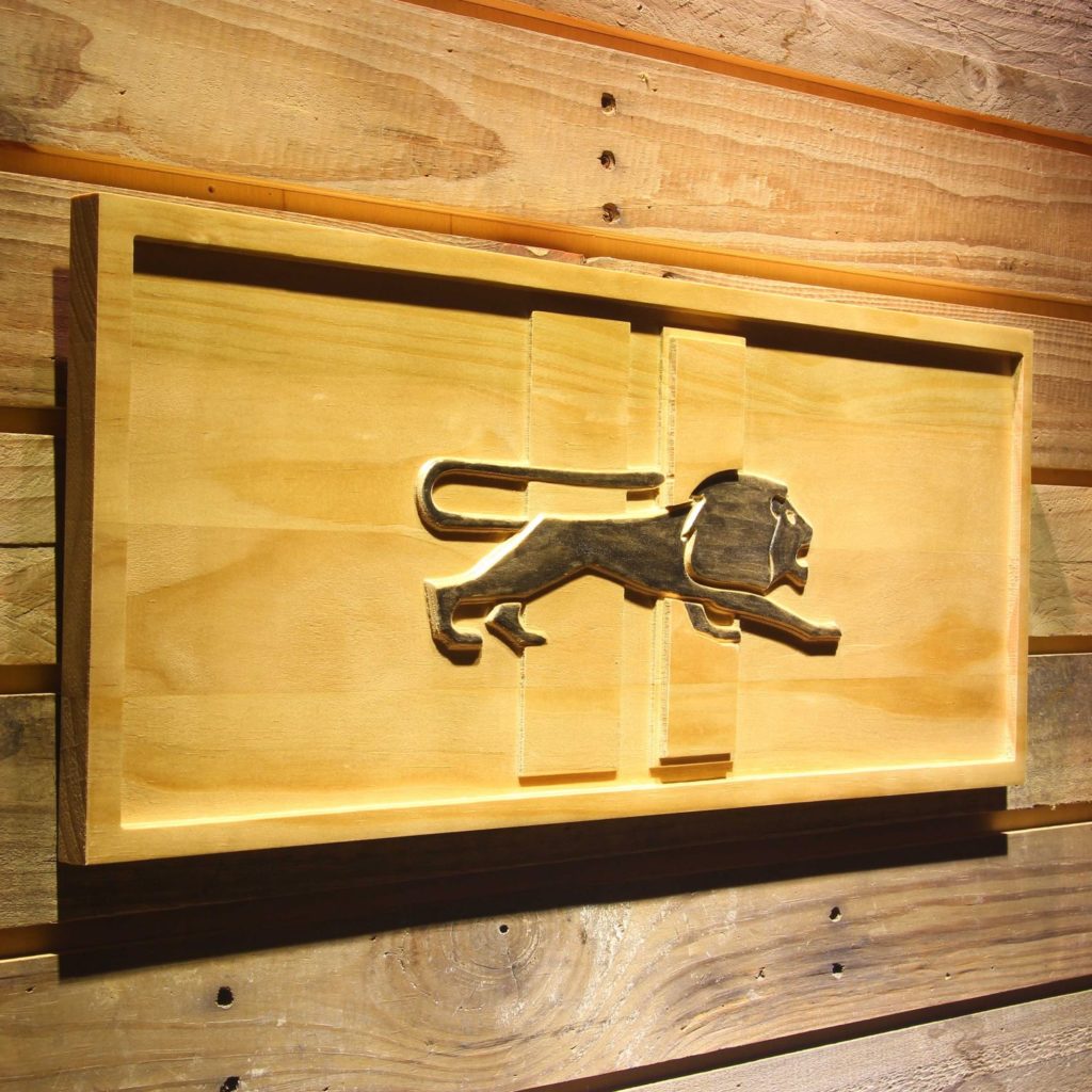 Detroit Lions 19611969 Wood Sign Legacy Edition neon sign LED