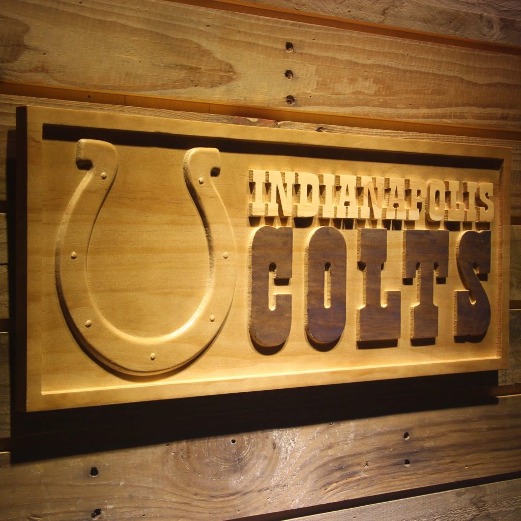 Indianapolis Colts Wood Sign neon sign LED sign shop What's