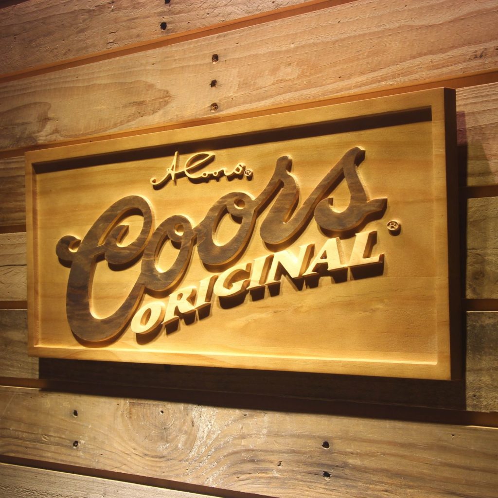 Coors Original Wood Sign neon sign LED sign shop What's your sign?